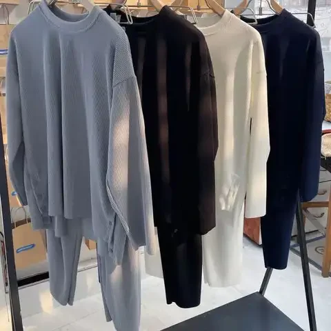 Men’s Loose Fashionable Long Sleeve 2-piece Set