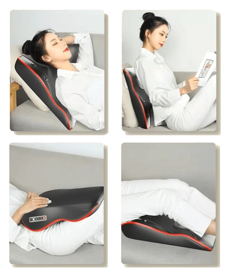 Relaxazone Electric Neck & Back Massager – Heated Vibrating