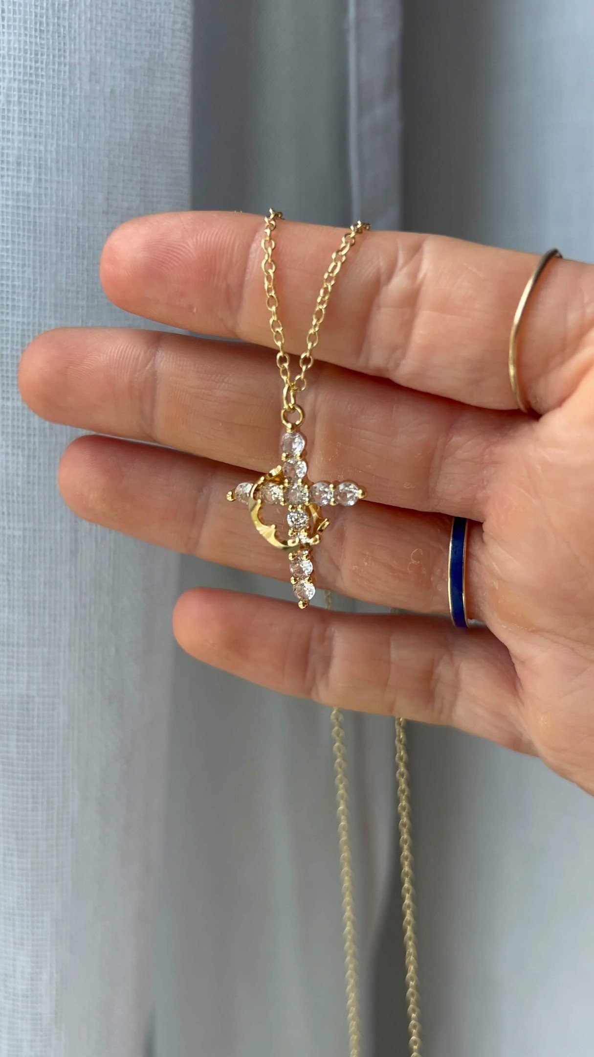 Crown Cross Faith Necklace