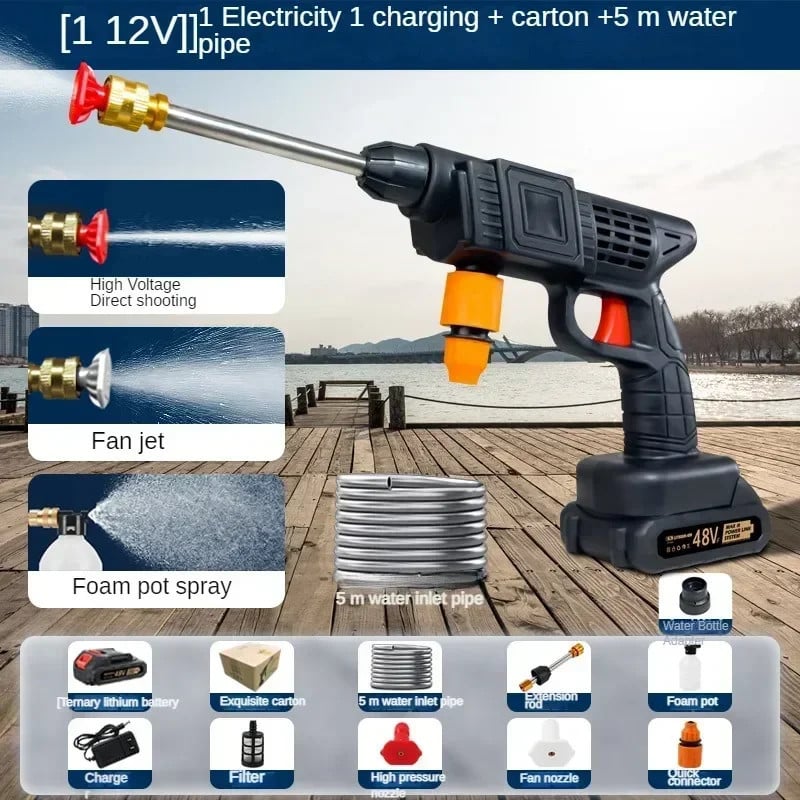 Cordless Portable High Pressure Spray Water Gun