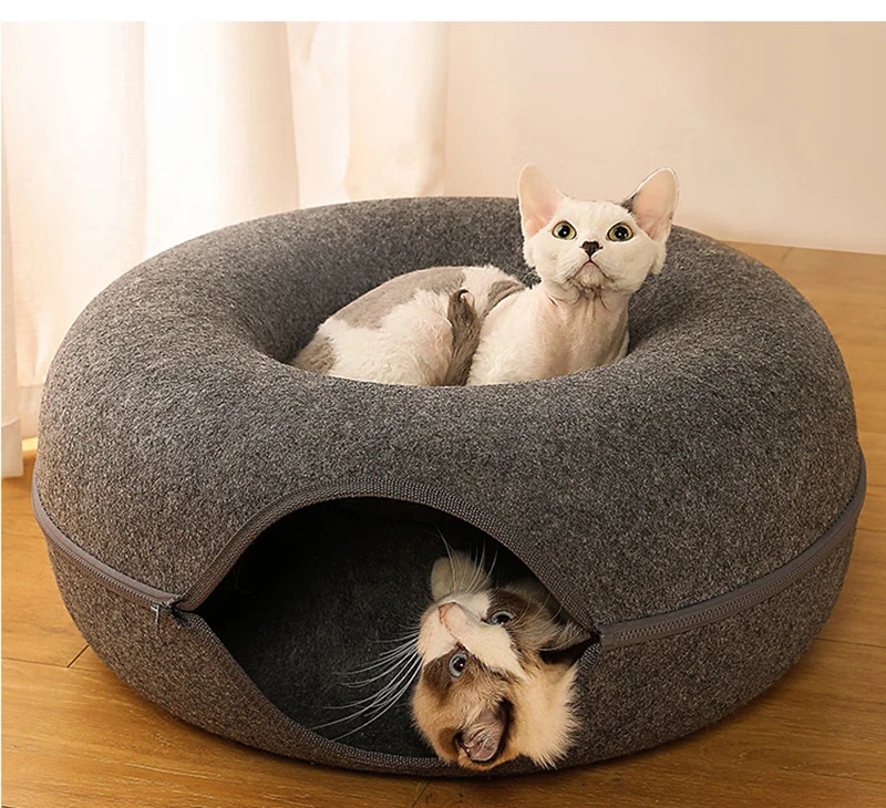 Cozy Tunnel Cat Bed