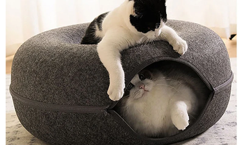 Cozy Tunnel Cat Bed