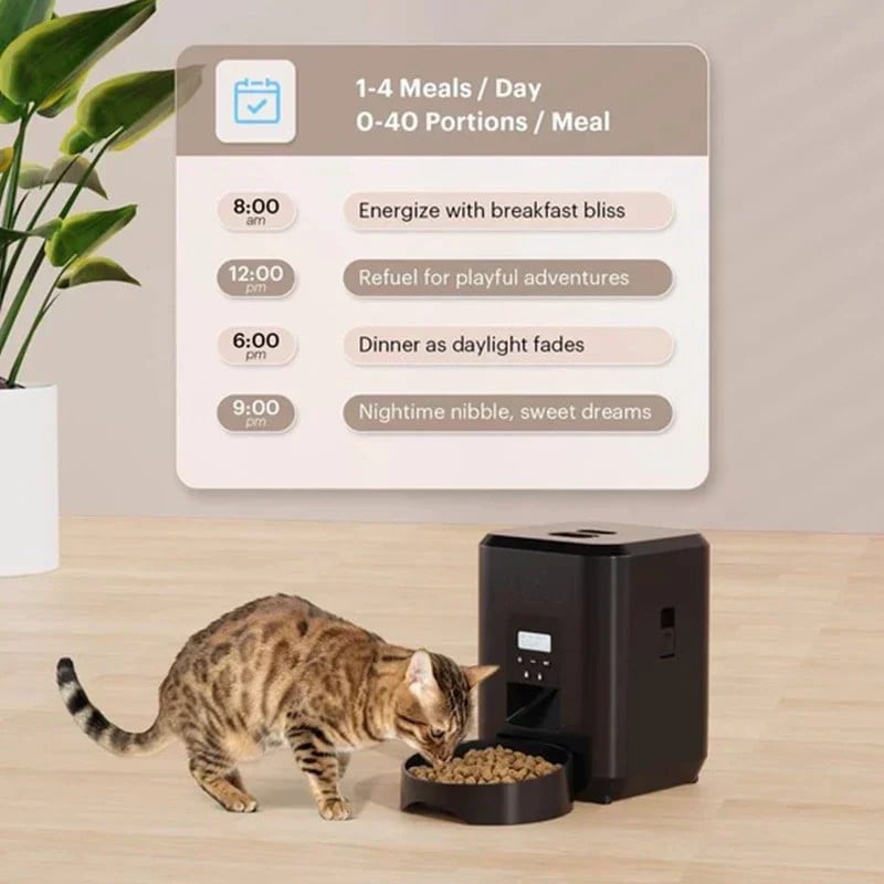 Smart Automatic Pet Feeder – Timed Food Dispenser With Lcd Display For Cats & Small Dogs