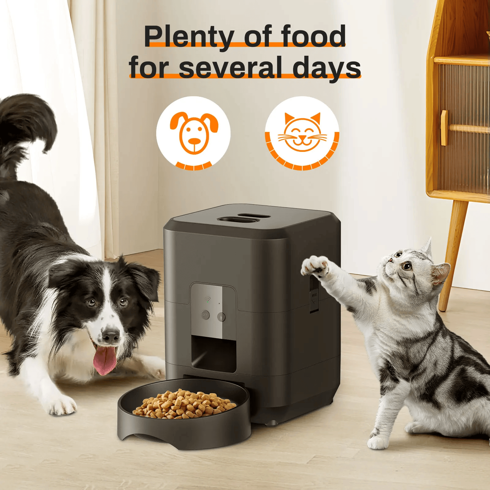 Smart Automatic Pet Feeder – Timed Food Dispenser With Lcd Display For Cats & Small Dogs