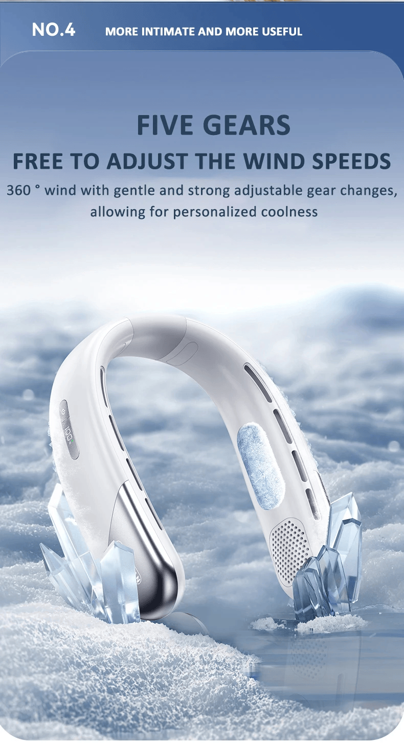 Neck Fan Portable Fan Wearable Fan Cooling Fan Bladeless Neck Fan Portable Air Conditioner Rechargeable Fan For Outdoor