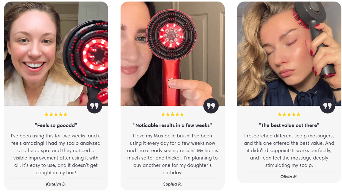 Maxibelle Deep Scalp Massager & Red Light Therapy