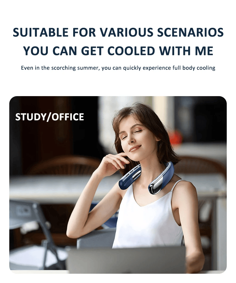 Neck Fan Portable Fan Wearable Fan Cooling Fan Bladeless Neck Fan Portable Air Conditioner Rechargeable Fan For Outdoor