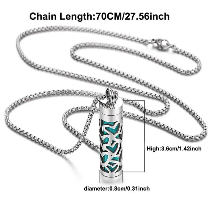 Perfume Diffuser Necklace - Essential Oil Diffuser + 10 Sheets