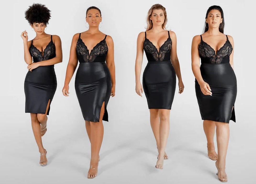 Belle - Lace Sculpting V-neck Bodysuit - Lumea Paris