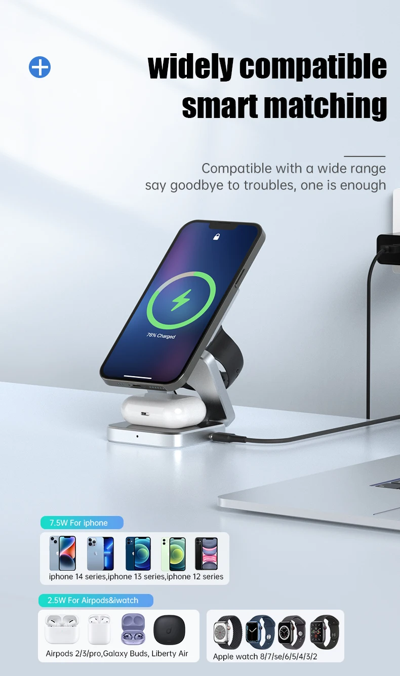 Neodesk – Portable 3-in-1 Wireless Charger