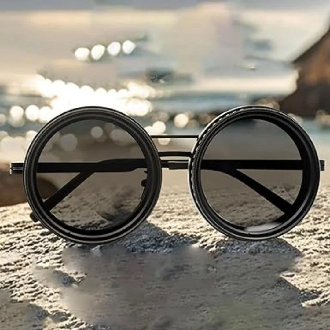 Solévre New Adjustable Polarized Sunglasses 1-9 For Men And Women, Round Nd Filter