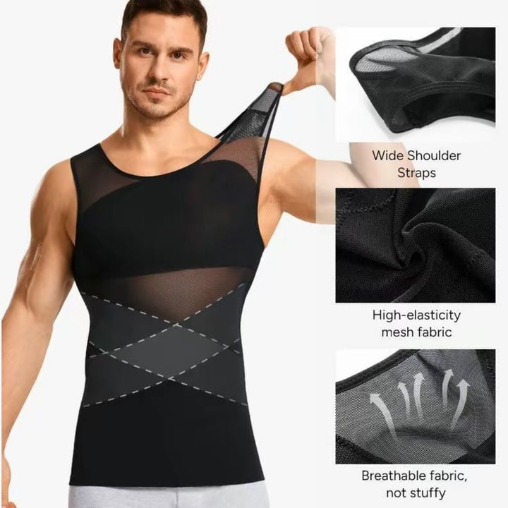 Men’s Breathable Compression Shape-wear Vest - Vesrin
