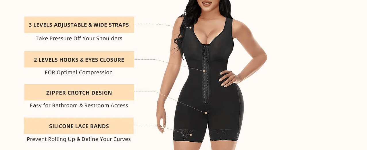 Fajas Colombianas Shapewear For Women Tummy Control Full Shapewear Butt Lifter With Zipper Crotch - Ibeautydo
