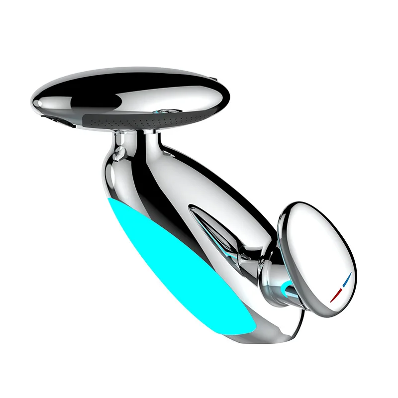 Led Basin Faucet – 4-way Water Outlet, Hot/cold Mixer, Self-powered By Water Flow - Faucet Flex