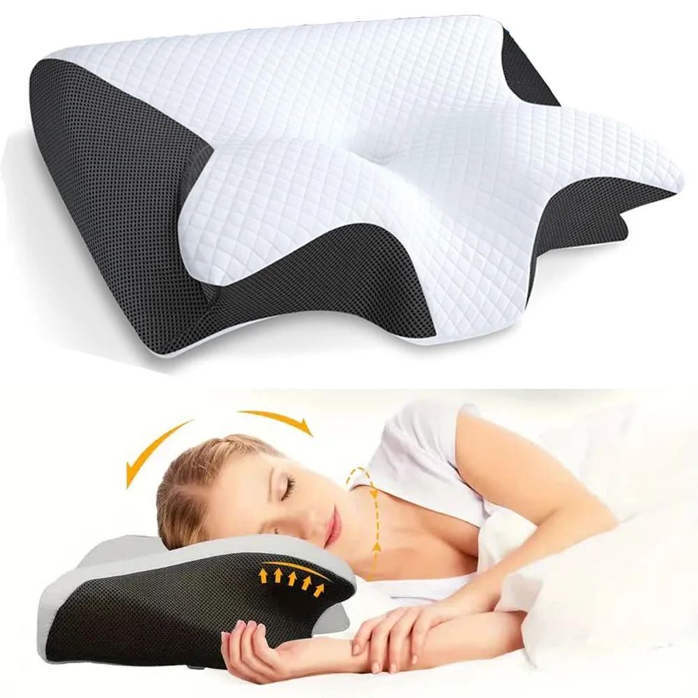 Butterfly Memory Foam Cervical Pillow – Neck & Shoulder Support - Comfy Sleepers