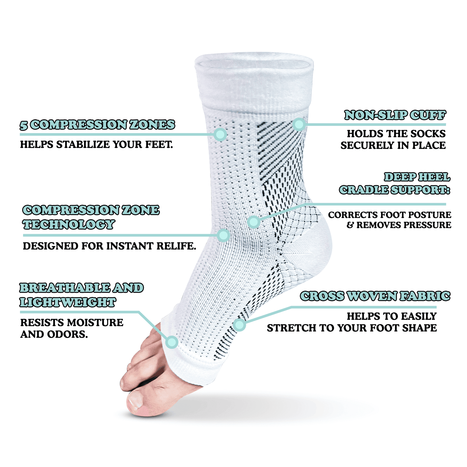 Aidease - Neuro Compression Socks  - Aflorest