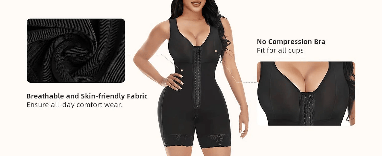 Fajas Colombianas Shapewear For Women Tummy Control Full Shapewear Butt Lifter With Zipper Crotch - Ibeautydo