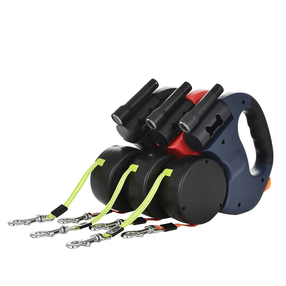 Dual Retractable Dog Leash – Walk Two Dogs Tangle-free