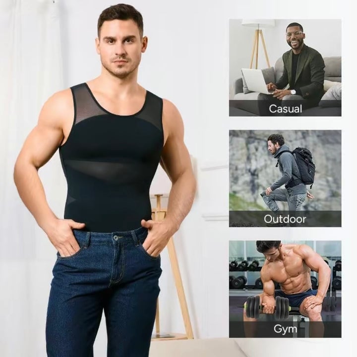 Men’s Breathable Compression Shape-wear Vest - Vesrin