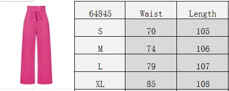 Elegant Tie Waist Wide Leg Office Pants