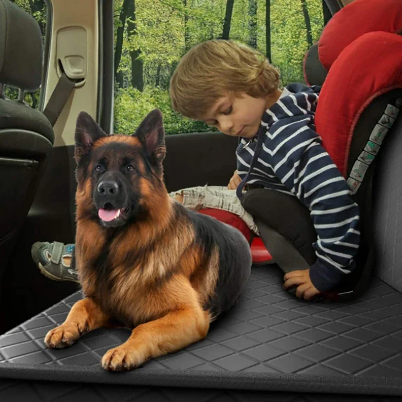 Premium Waterproof Dog Car Seat Cover – Back Seat Hammock With Seat Belts - Pup Passenger