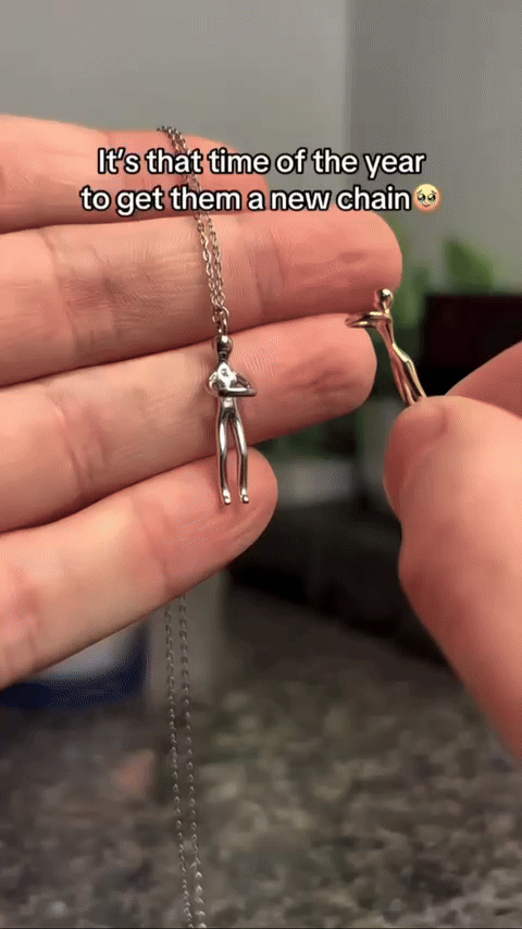 Couple Hug Pendant Necklace - The Linked Hearts