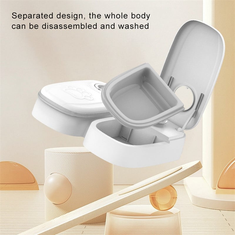 Automatic Pet Feeder Smart Food Dispenser For Cats Dogs Timer Stainless Steel Bowl Auto Dog Cat Pet Feeding Pets Supplies - Pethoopz