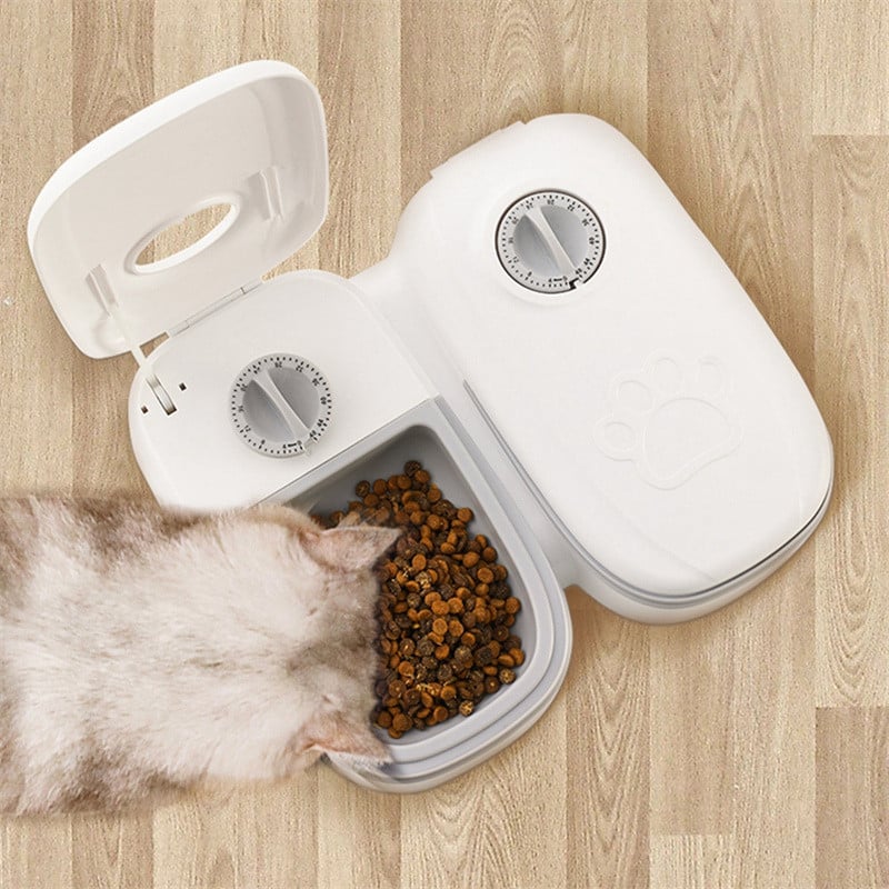 Automatic Pet Feeder Smart Food Dispenser For Cats Dogs Timer Stainless Steel Bowl Auto Dog Cat Pet Feeding Pets Supplies - Pethoopz