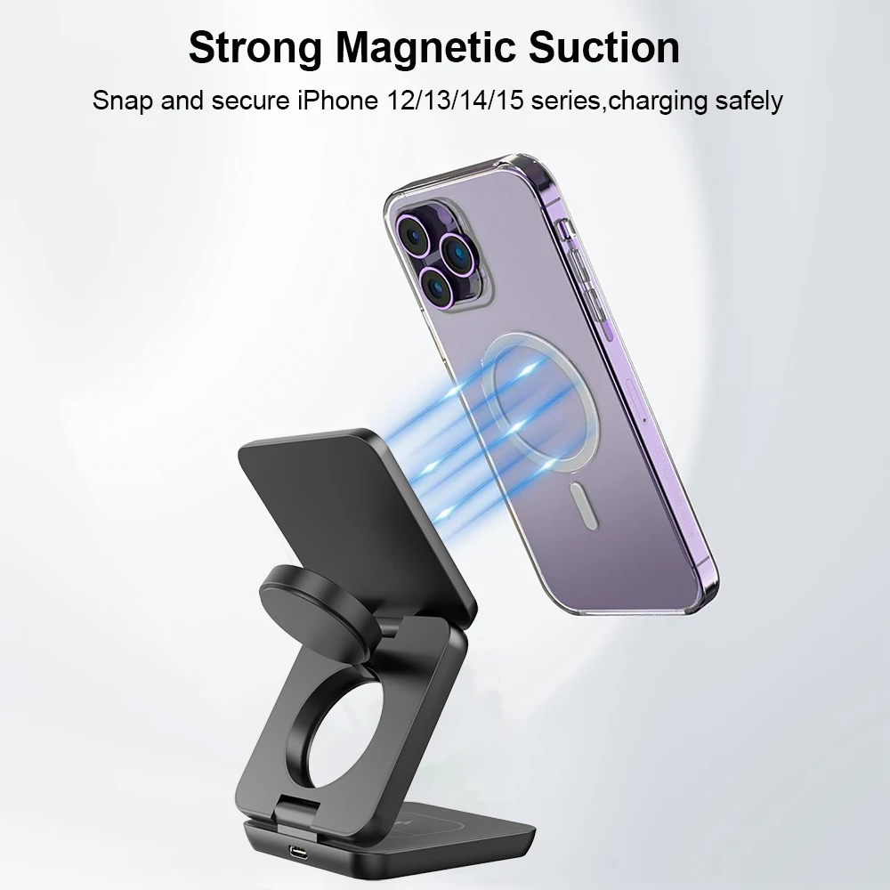 Magnetic 3-in-1 Fast Charging Stand - Charger Master