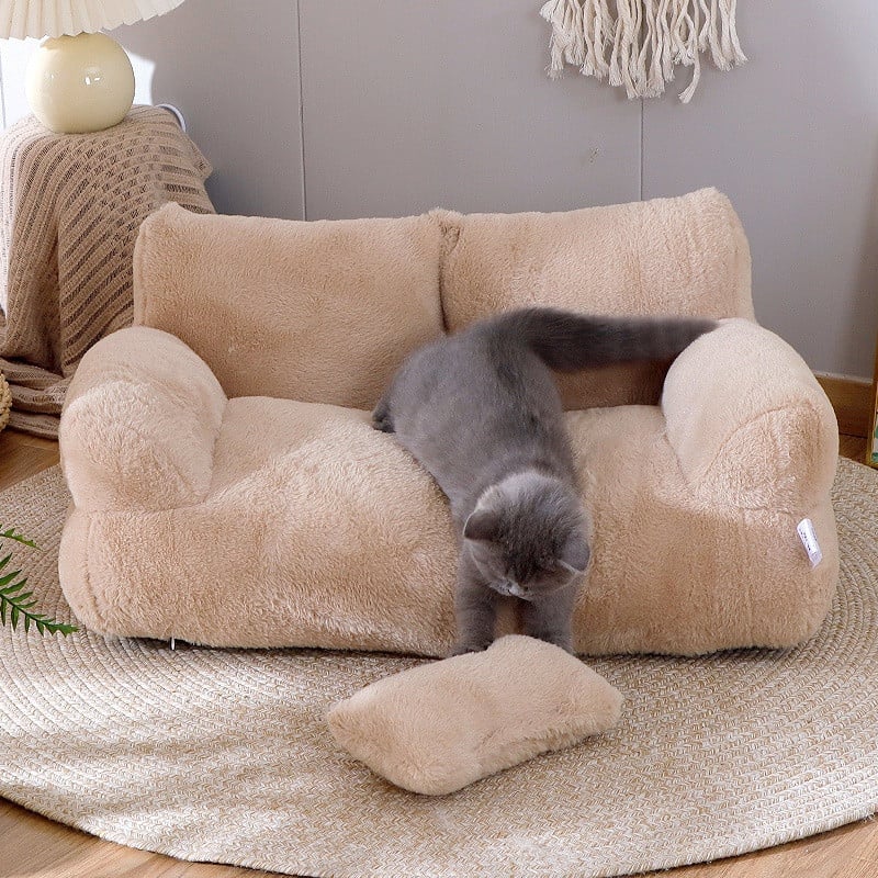 Luxury Cat Bed Sofa Winter Warm Cat Nest Pet Bed For Small Medium Dogs Cats Comfortable Plush Puppy Bed Pet Supplies - Pethoopz