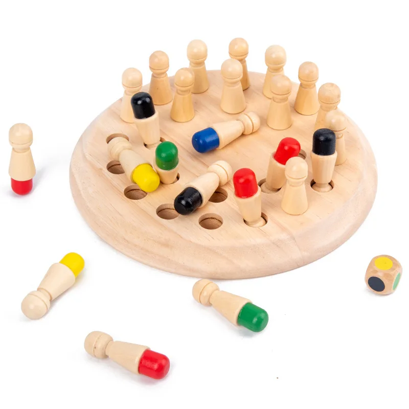 Aiuaza 1 Set Of Wooden Memory Chess Games,teraction Toys, Party Toys - Saint District