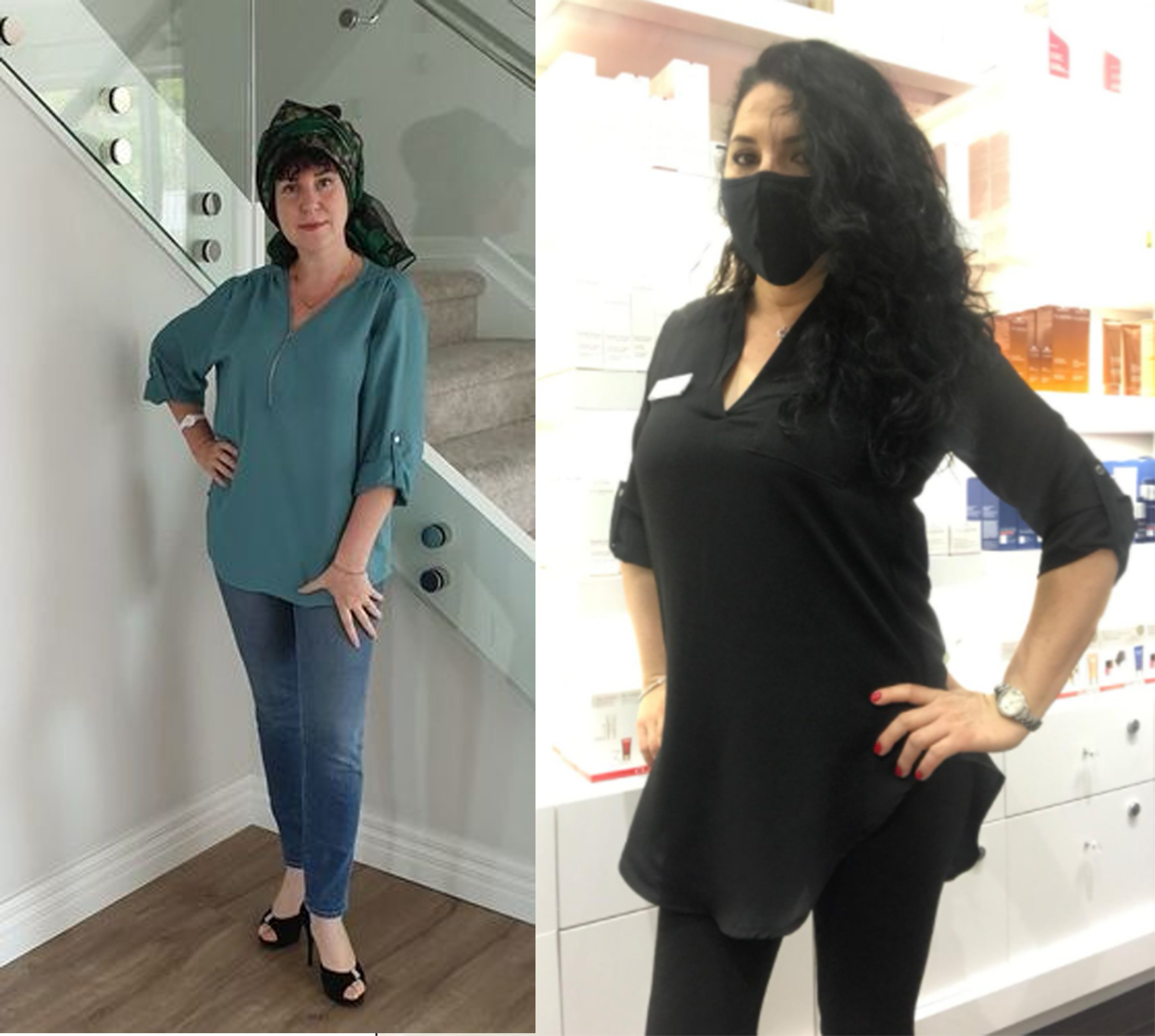 V Neck Zipper Patchwork Plain Blouses