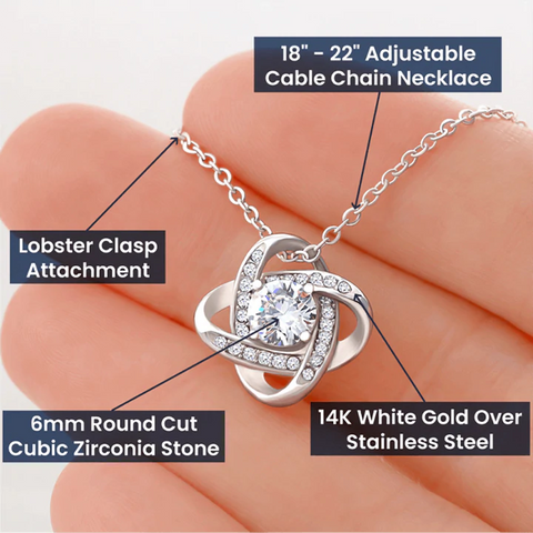 To My Daughter - Believe In Yourself - Love Knot Necklace