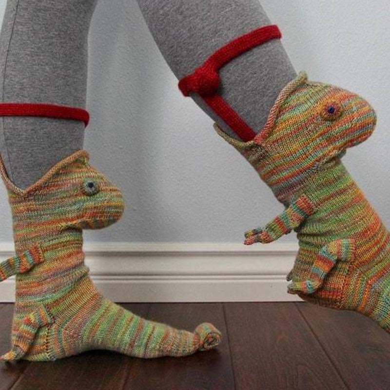 Knit Crocodile Socks - Buy 2 Free Shipping