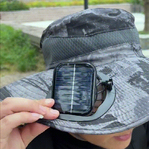 🔥Fathers Day Sale 49% Off - Wide Brim Solar Fan Outdoor Fishing Hat-solar & Usb Charging