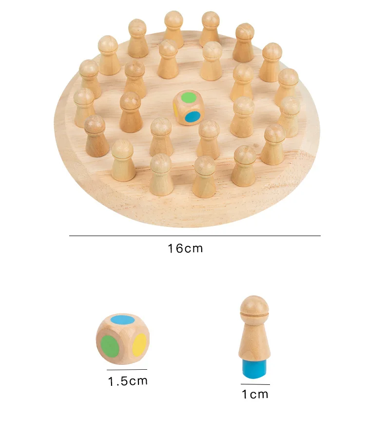 Aiuaza 1 Set Of Wooden Memory Chess Games,teraction Toys, Party Toys - Saint District