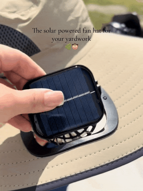🔥Fathers Day Sale 49% Off - Wide Brim Solar Fan Outdoor Fishing Hat-solar & Usb Charging