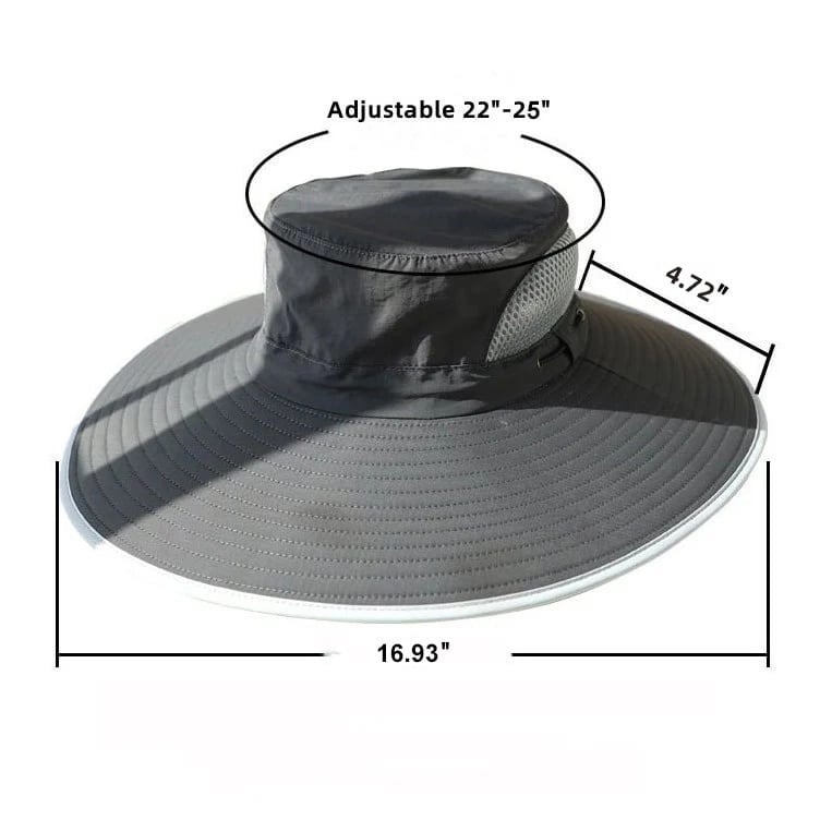 🔥Fathers Day Sale 49% Off - Wide Brim Solar Fan Outdoor Fishing Hat-solar & Usb Charging
