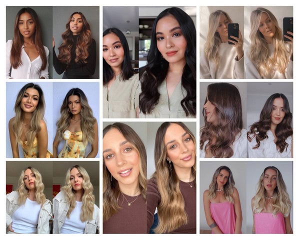 Silkara™ Halo Hair Extensions (Wavy-no Clip) - Silkara Hair