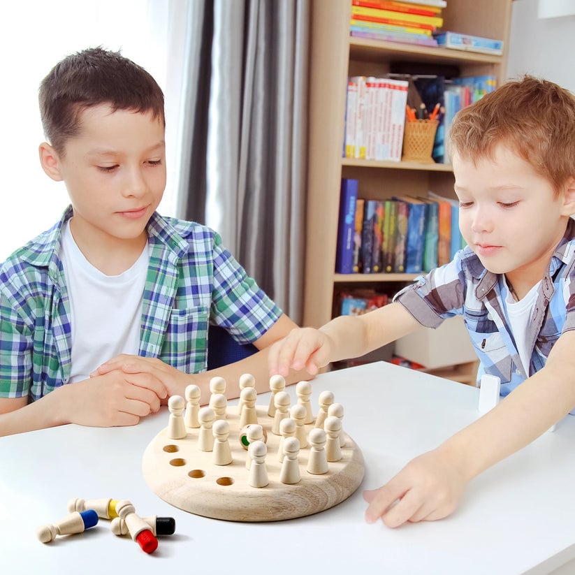 Aiuaza 1 Set Of Wooden Memory Chess Games,teraction Toys, Party Toys - Saint District