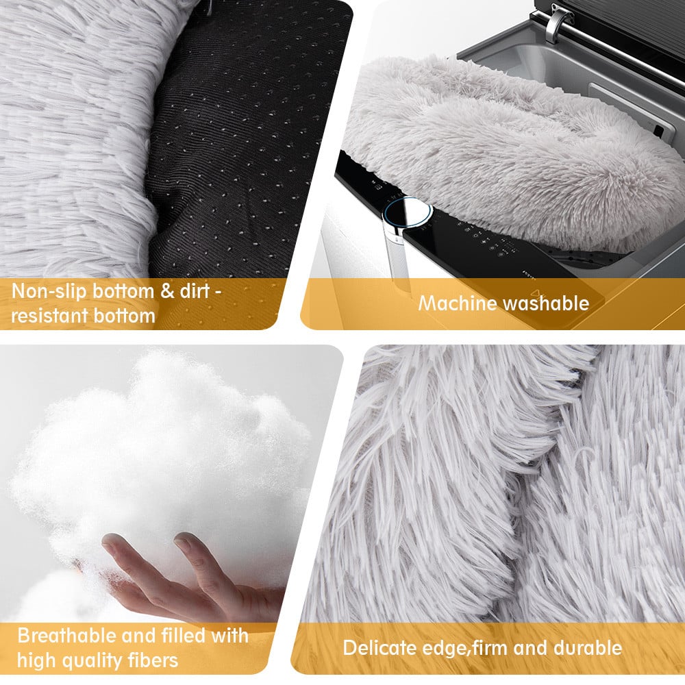 Dog Beds For Small Dogs Round Plush Cat Litter Kennel Pet Nest Mat Puppy Beds