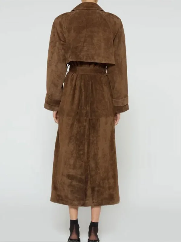 Eva® Suede Trench Coat - Mocha