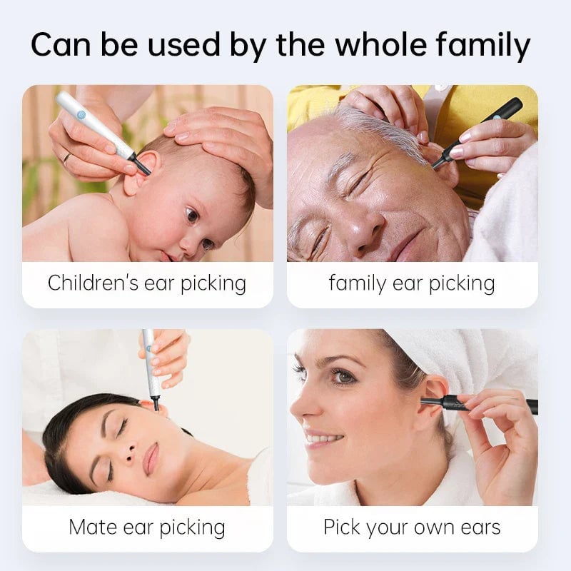 Smart Visual Ear Cleaner With Hd Camera & Led Lights | Safe & Precise Ear Wax Removal - Massner Household