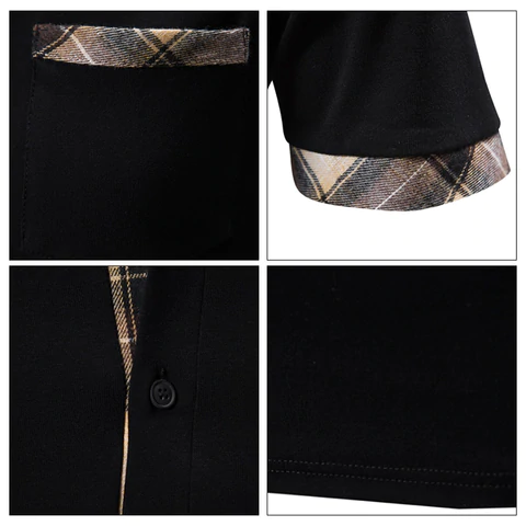 Mens Casual Plaid Collar Button Summer Linen Shirt