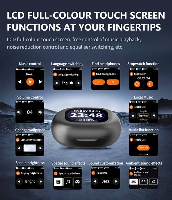 Last Day Promotion 69% Off🔥true Powerful Bluetooth 5.4 Open Ear Earbuds. Ipx5 Waterproof